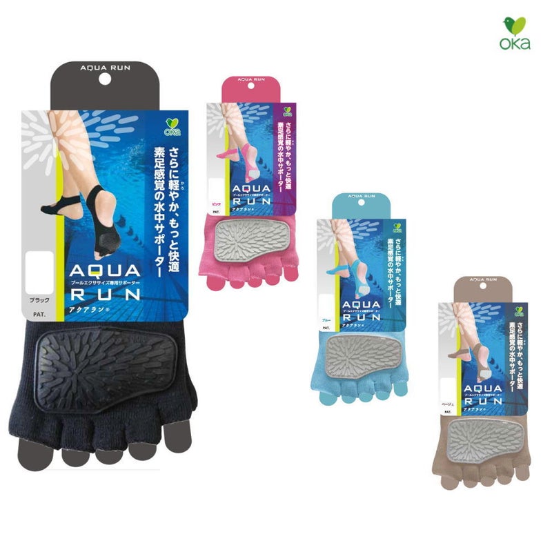 OKAオカアクアランAQUARUN滑り止めプール用すべり止めシューズ水中ウォーキングすべり止めアクアビクスアクアウォーク転倒防止男女兼用4971242-9