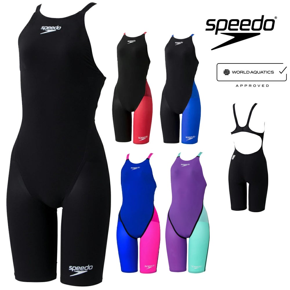 スピードSPEEDO競泳水着レディースWA承認モデルFastskinPro3ファストスキンプロ3オープンバックニースキンSCW12101Ffinaマークあり