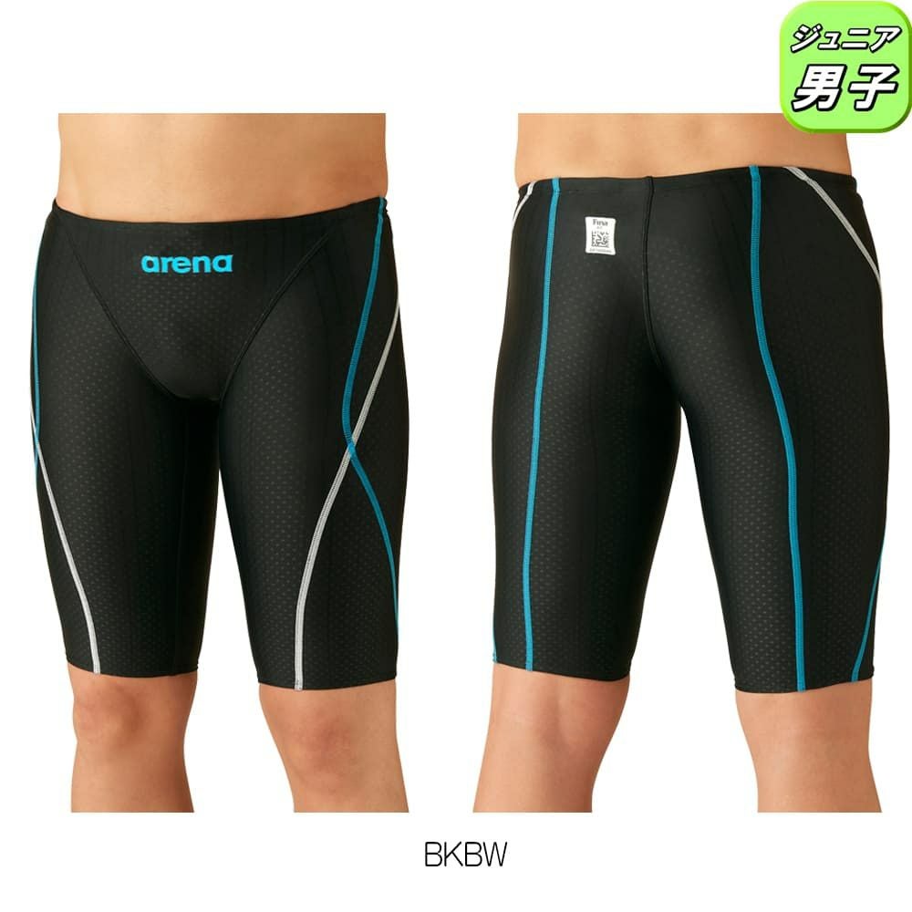 アリーナARENA競泳水着ジュニア男子fina承認ジュニアハーフスパッツAQUARACINGAQUASTRIPE-DARN-2052MJfinaマークあり