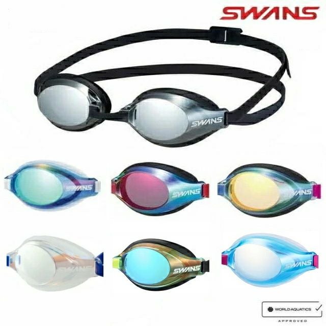 SWANSスワンズAQUALIGHTNINGスイミングゴーグルミラーレンズre：nonリノンくもり止め