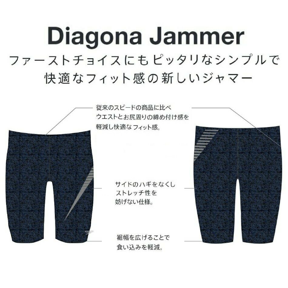 スピードSPEEDOフィットネス水着メンズディアゴナジャマーヘザーストレッチECOSF62250