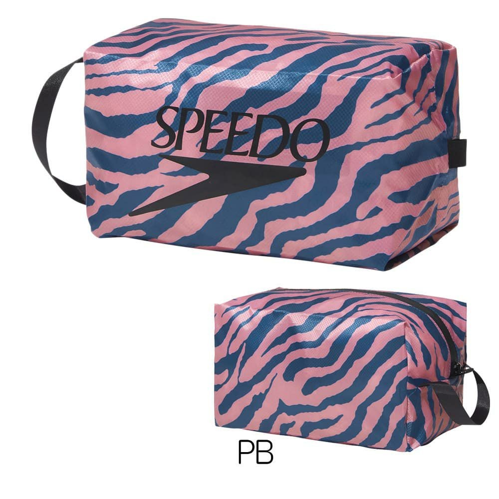 スピードSPEEDO水泳マイコンフィプルーフゼブラ柄Mサイズポーチ防水スイミングバッグプールSE22321