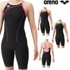 アリーナARENA競泳水着練習用水着レディーストレーニングハーフスパッツオープンバックオールインワンタフスキンT2E競泳練習水着2024年春夏モデルSAR-4101W