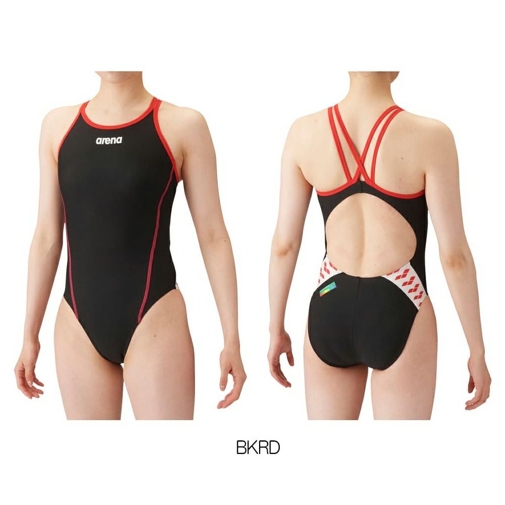 アリーナARENA競泳水着練習用水着レディーストレーニングワンピースオープンバックタフスキンT2E競泳練習水着SAR-4106W