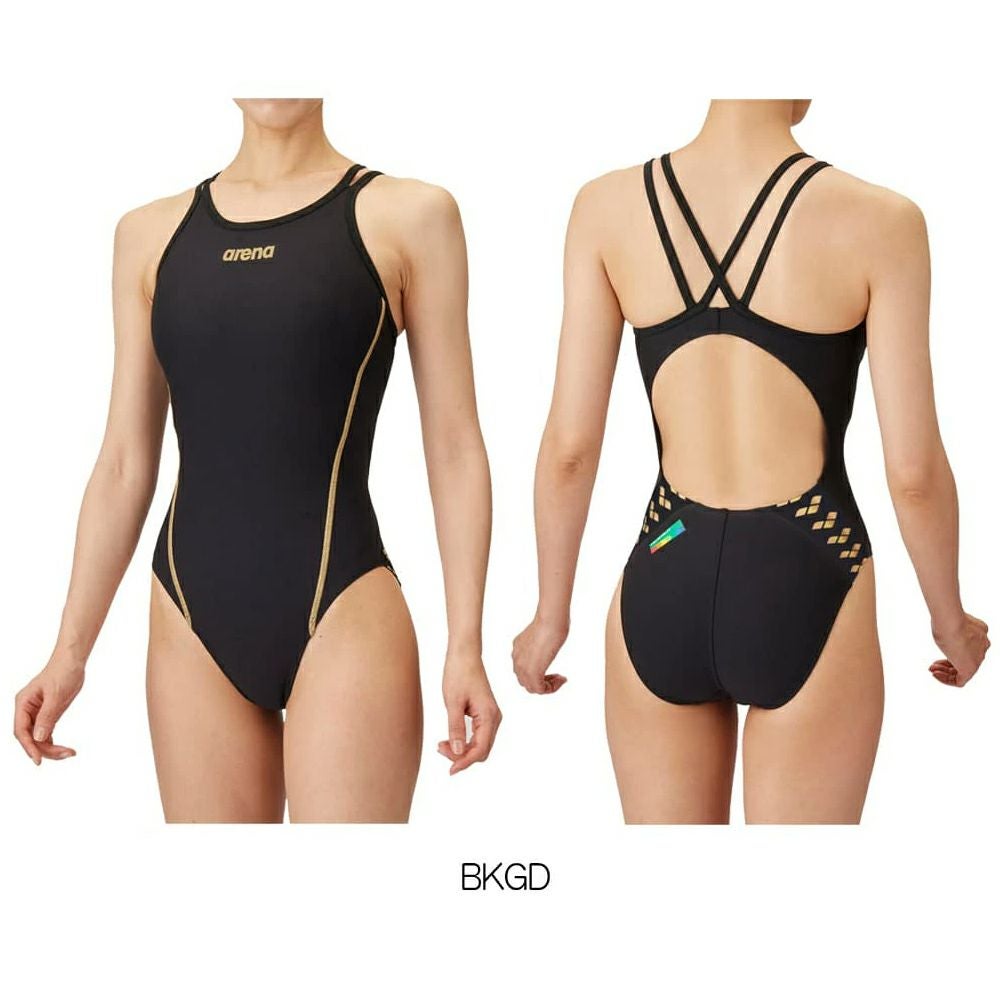 アリーナARENA競泳水着練習用水着レディーストレーニングワンピースオープンバックタフスキンT2E競泳練習水着SAR-4106W