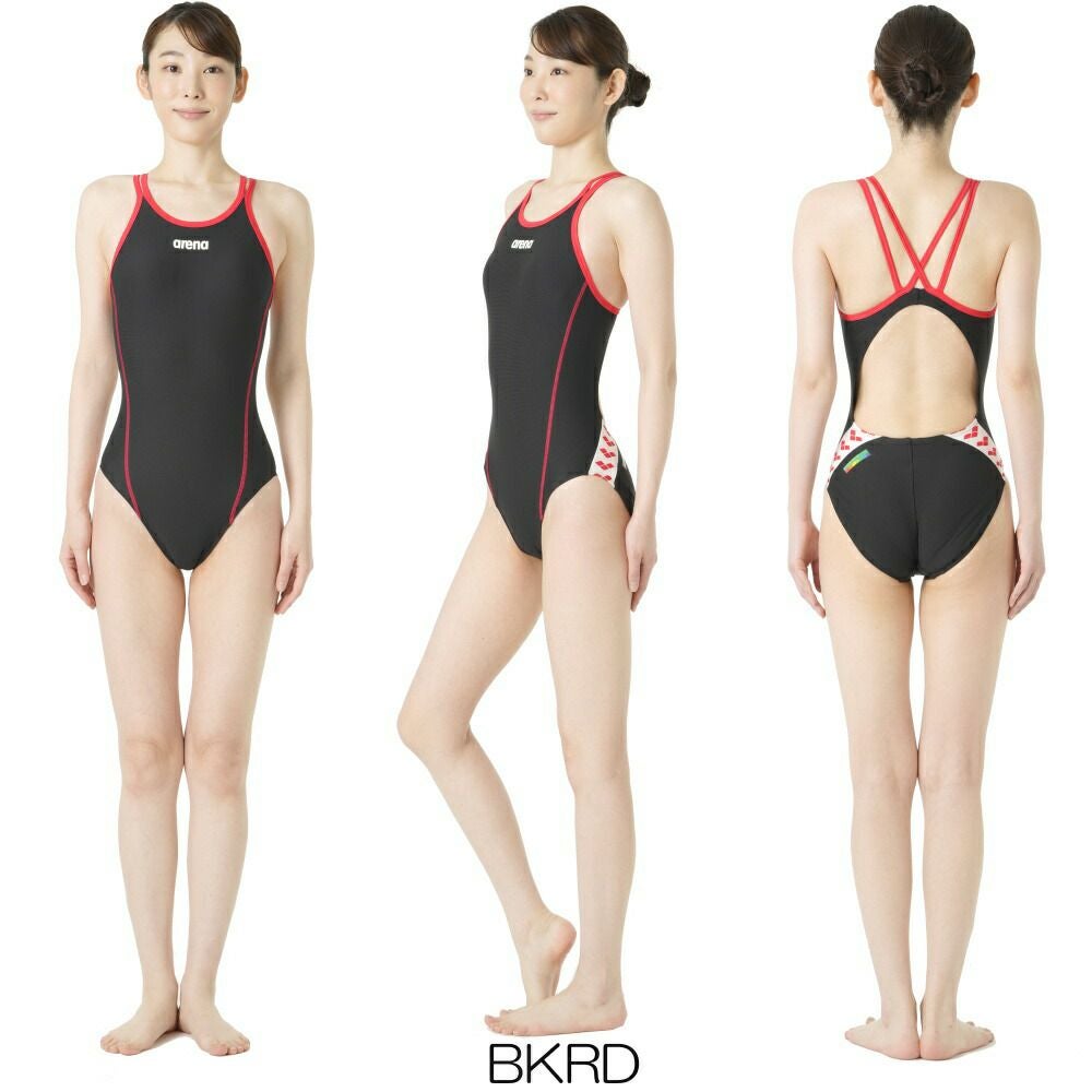 アリーナARENA競泳水着練習用水着レディーストレーニングワンピースオープンバックタフスキンT2E競泳練習水着SAR-4106W