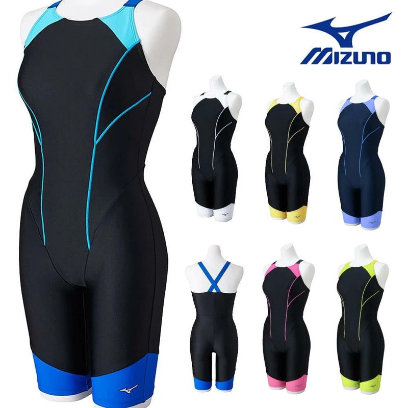 ミズノMIZUNOフィットネス水着レディースSTROKEONEオールインワンパッド付き2024春夏モデルN2JGB302
