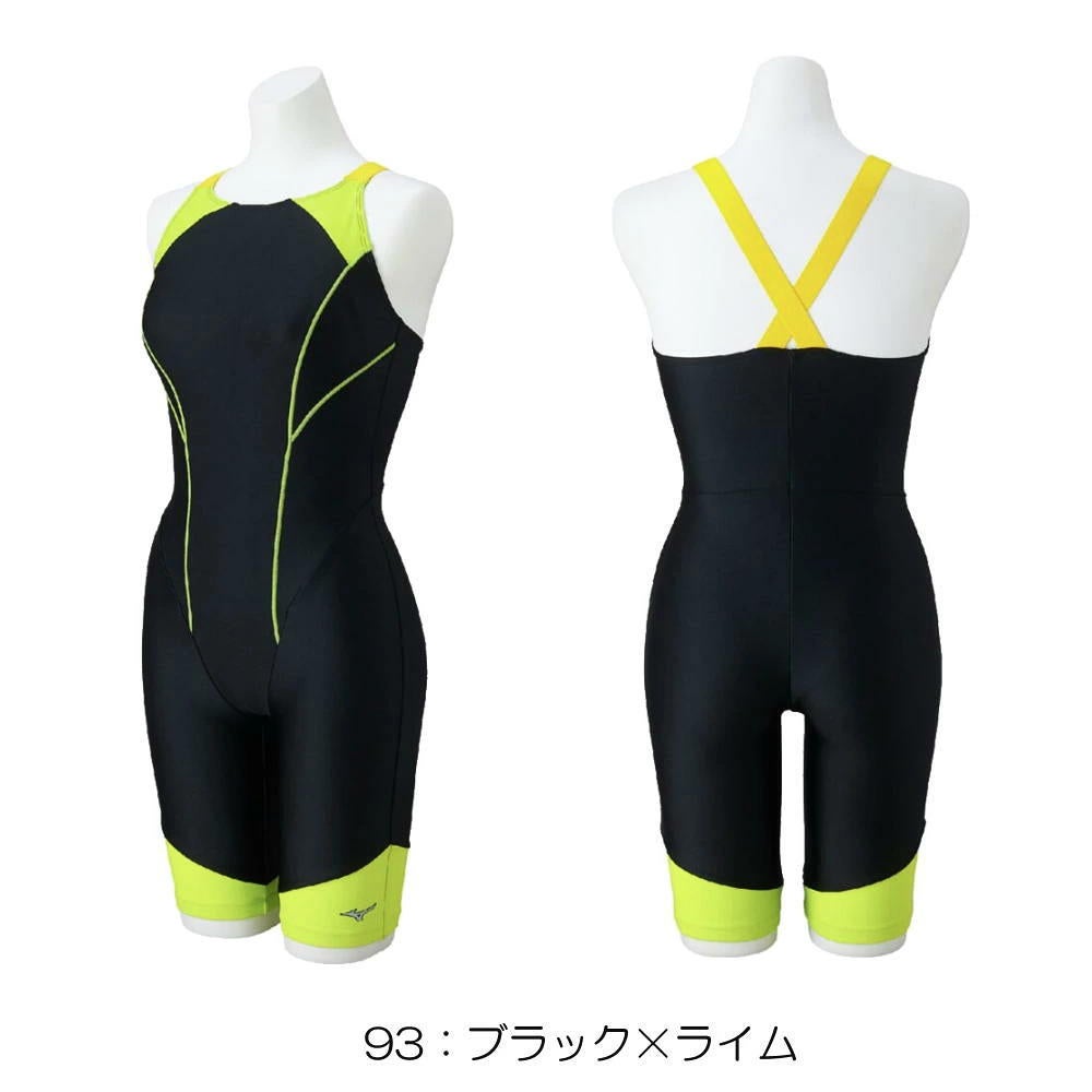 ミズノMIZUNOフィットネス水着レディースSTROKEONEオールインワンパッド付き2024春夏モデルN2JGB302