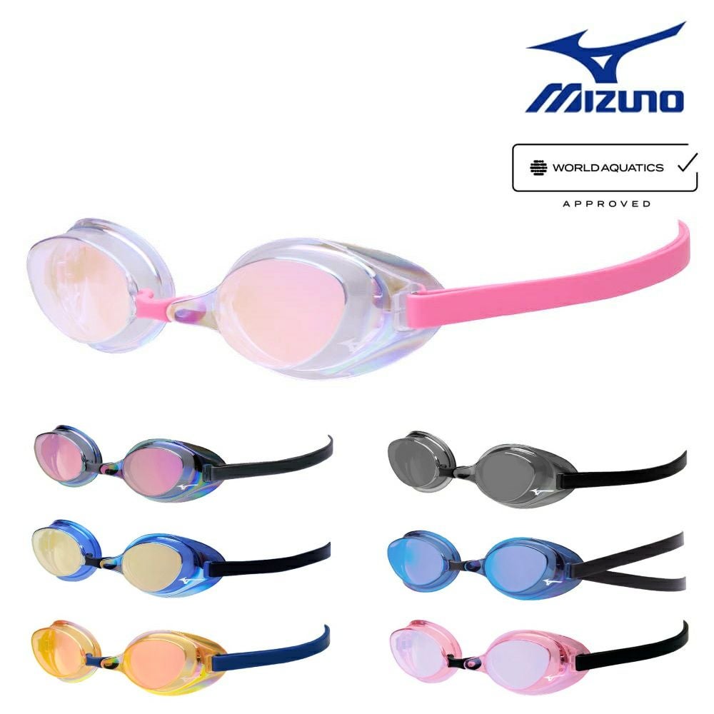 ミズノ MIZUNO 水泳 レーシングゴーグル アクセルアイ ミラーレンズ