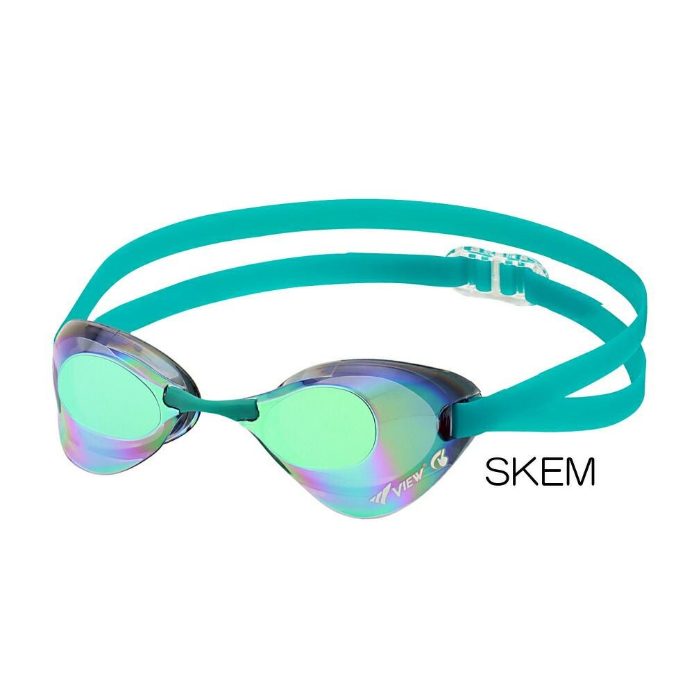 VIEW スイミング レーシング ゴーグル 水泳 競泳  FINA承認  ミラーゴーグル BLADE(ブレード) スワイプアンチフォグ swipe V121SAM