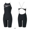 スピードSPEEDO競泳水着練習用水着レディースゼブラスタックターンズニースキンENDURANCEECO競泳練習水着オールインワン2024年秋冬モデルSTW12450