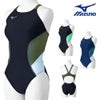 ミズノMIZUNO競泳水着練習用水着レディースエクサースーツミディアムカットEXERSUITSU-Fitダイナモーションフィット競泳練習水着N2MAB761
