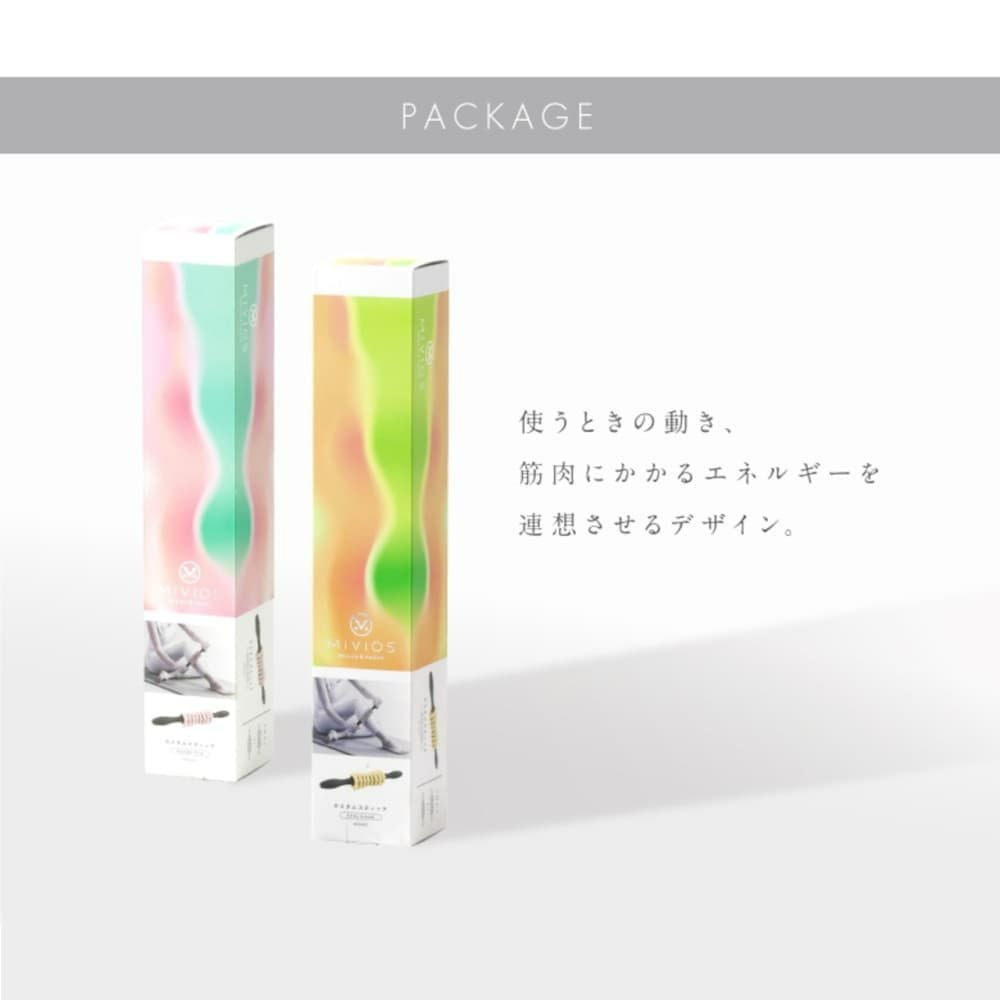 MIVIOSミヴィオスカスタムスティックローラーパウダーピンクアルインコALINCOマッサージフィットネスエクササイズストレッチトレーニングMVS301P