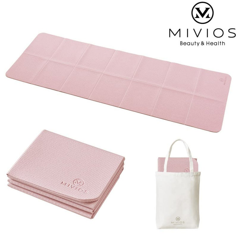 MIVIOSミヴィオスコンパクトヨガマットパウダーピンクアルインコALINCOフィットネスエクササイズストレッチトレーニングMVS304P