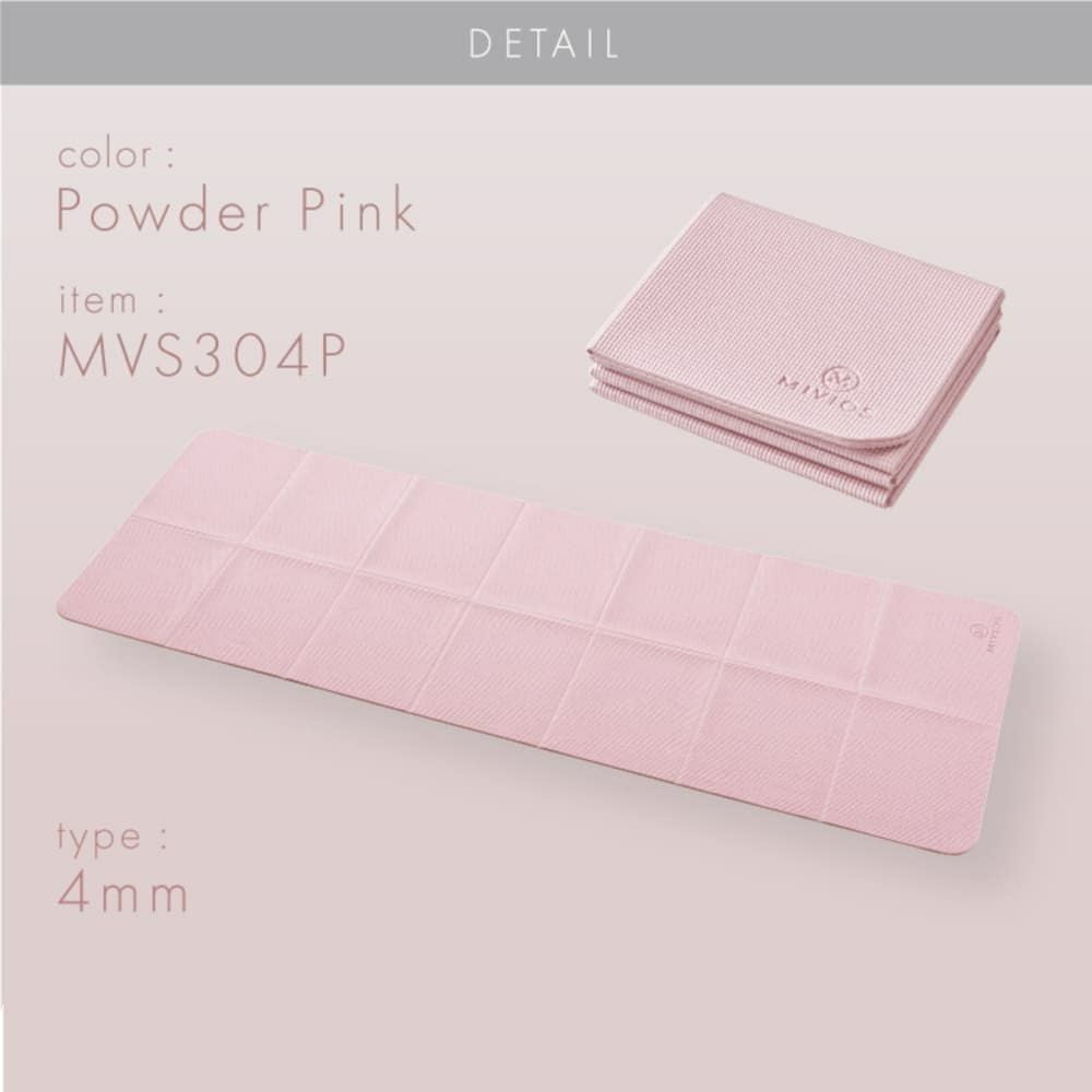 MIVIOSミヴィオスコンパクトヨガマットパウダーピンクアルインコALINCOフィットネスエクササイズストレッチトレーニングMVS304P