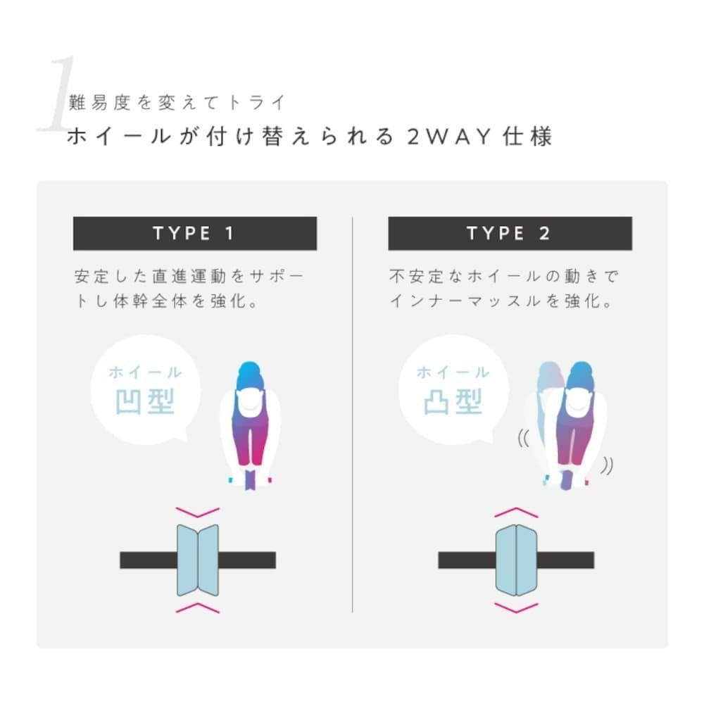 MIVIOSミヴィオス２WAY腹筋ローラーアルインコALINCOフィットネスエクササイズストレッチトレーニングMVS500