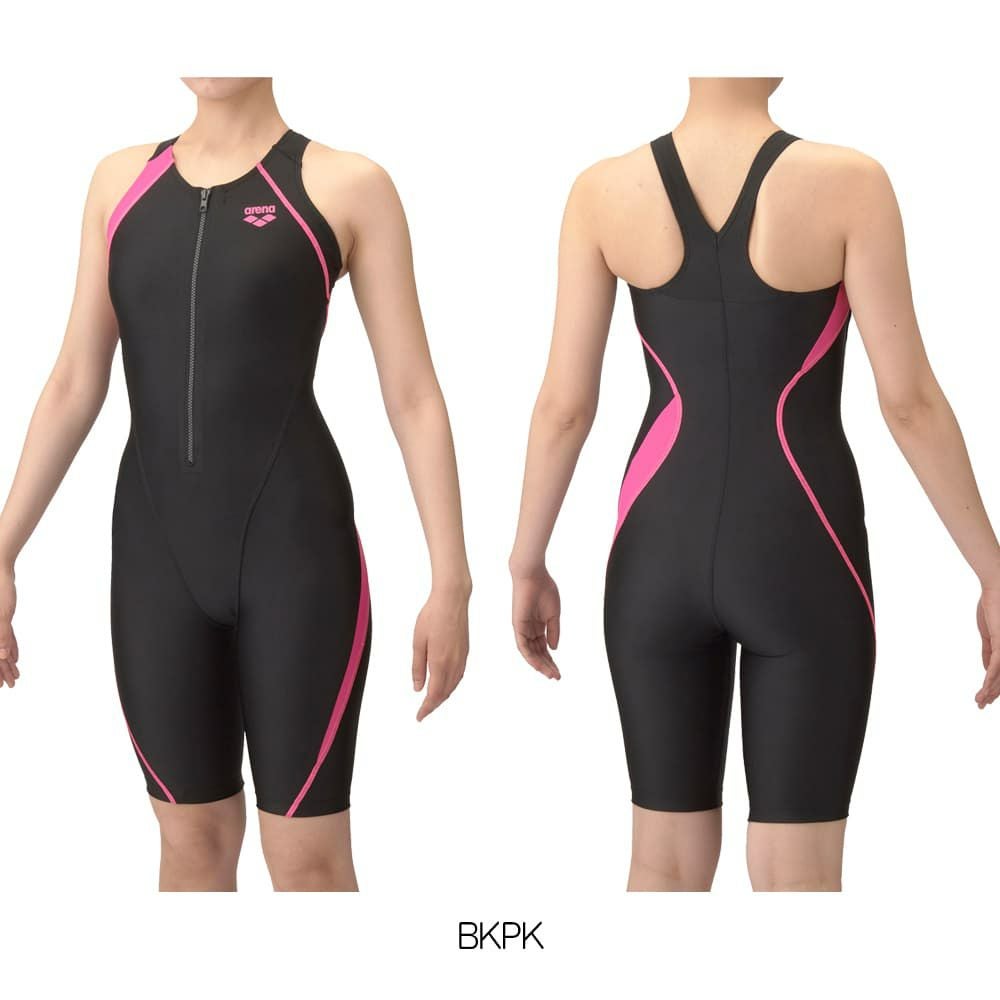 アリーナARENAフィットネス水着レディースフィットネスワンピーススパッツYバックハーフレッグ差し込みパッドオールインワンパッド付きAQUAEXAダブルエステルWR2025年春夏モデルAS5SWF04L