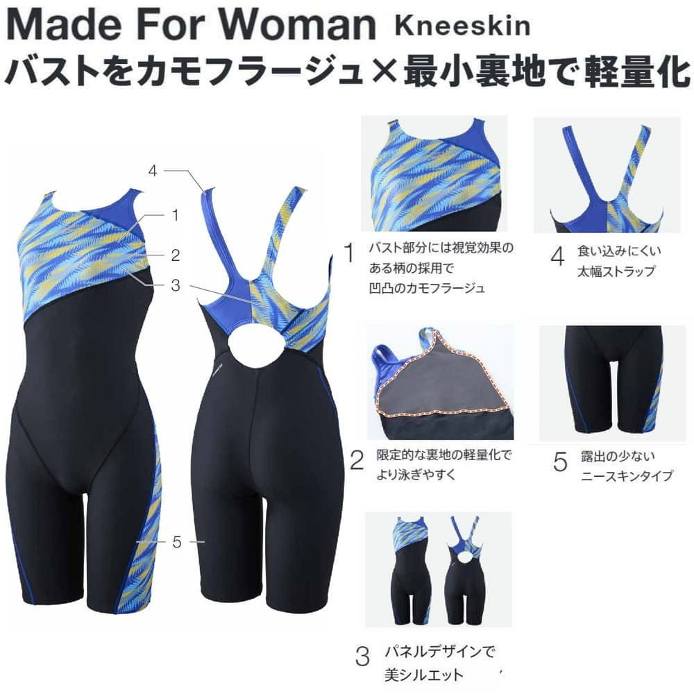 スピードSPEEDO競泳水着練習用水着レディースラウラウターンズニースキンオールインワンENDURANCEECO競泳練習水着2025年春夏モデルSTW12509