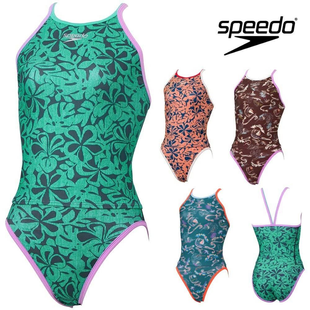 スピードSPEEDO競泳水着練習用水着レディースファンピースエムターンズスーツーENDURANCEECO競泳練習水着2025年春夏モデルSTW22501