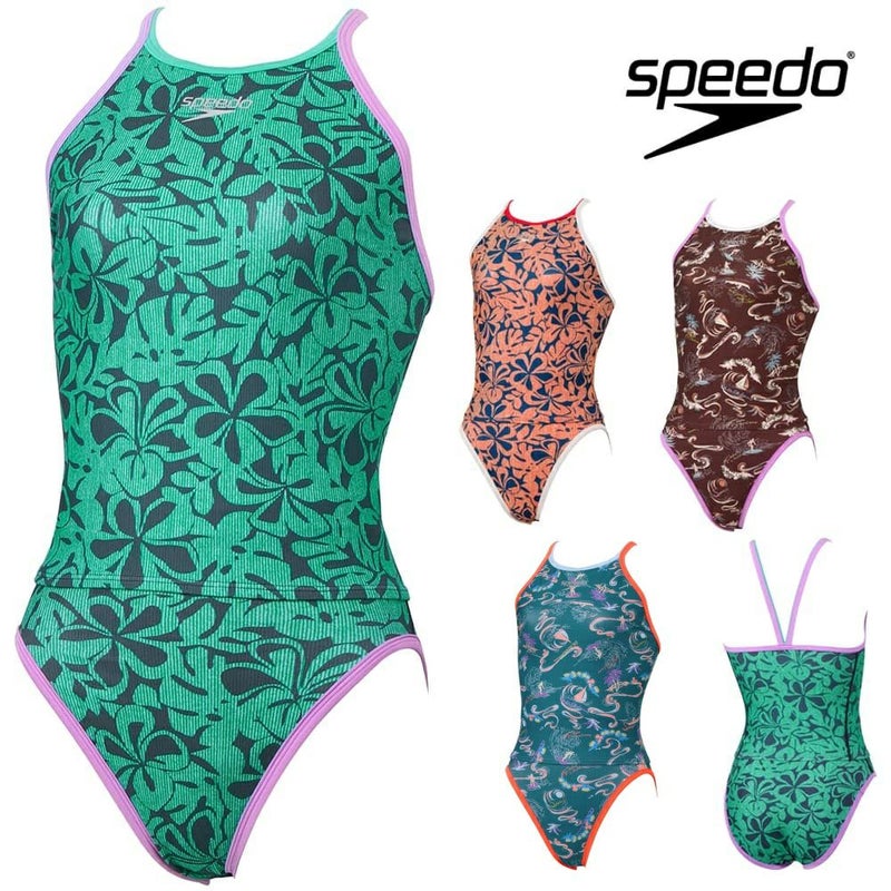 スピードSPEEDO競泳水着練習用水着レディースファンピースエムターンズスーツーENDURANCEECO競泳練習水着2025年春夏モデルSTW22501