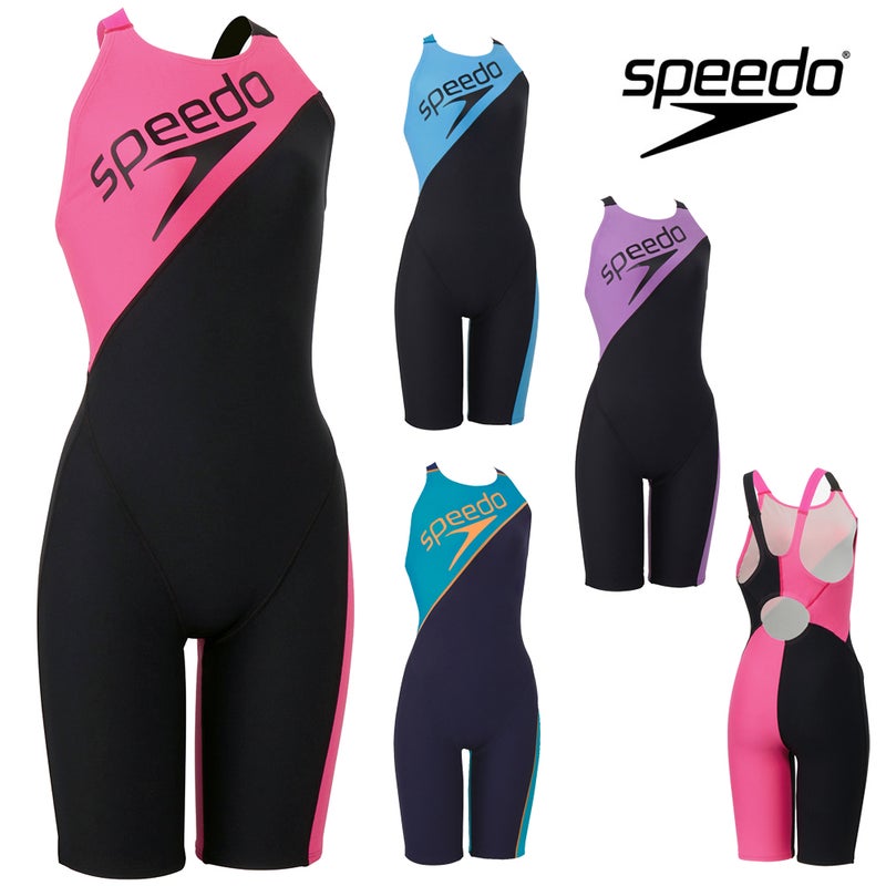 スピードSPEEDO競泳水着練習用水着レディースパネルターンズニースキンオールインワンENDURANCEECO競泳練習水着2025年春夏モデルSTW12503
