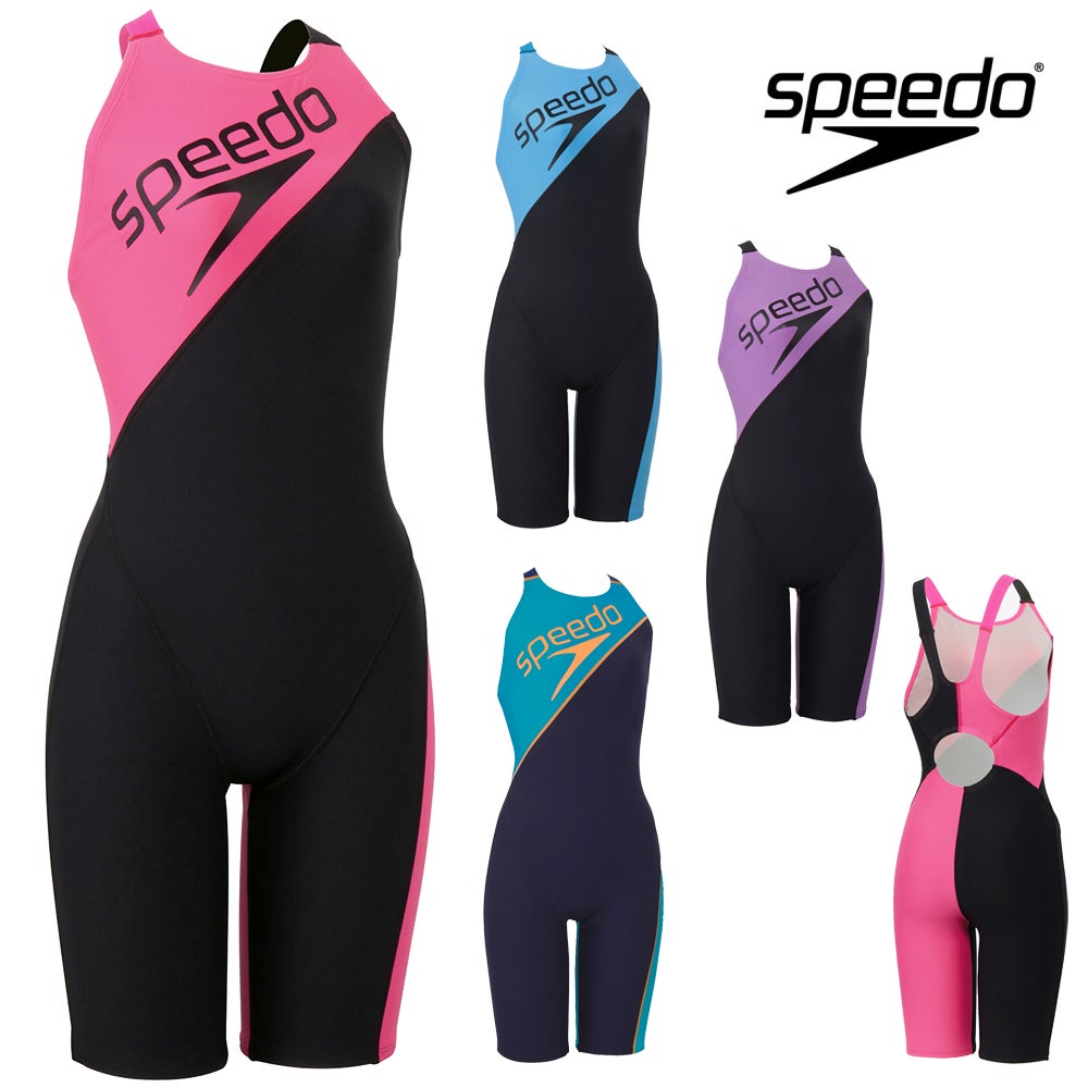 スピードSPEEDO競泳水着練習用水着レディースパネルターンズニースキンオールインワンENDURANCEECO競泳練習水着2025年春夏モデルSTW12503
