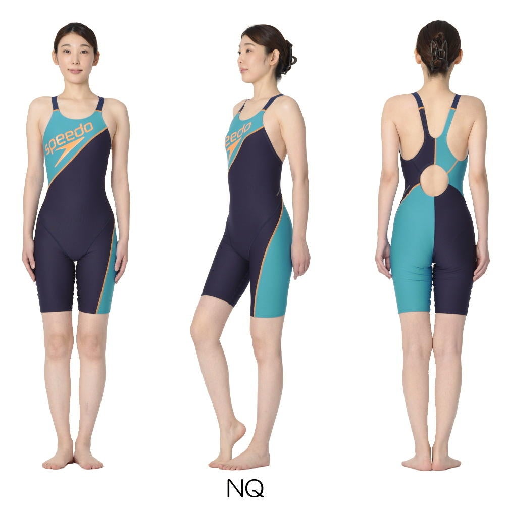 スピードSPEEDO競泳水着練習用水着レディースパネルターンズニースキンオールインワンENDURANCEECO競泳練習水着2025年春夏モデルSTW12503