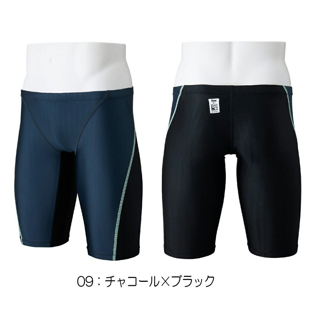 ミズノMIZUNO競泳水着メンズWA承認モデルSTREAMACEハーフスパッツストリームフィットA2025年春夏モデルN2MBC020finaマークあり