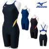 ミズノMIZUNO競泳水着練習用水着レディースエクサースーツハーフスーツオールインワンEXERSUITSU-Fit競泳練習水着2025年春夏モデルN2MGC263