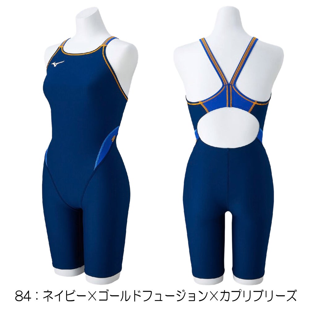 ミズノMIZUNO競泳水着練習用水着レディースエクサースーツハーフスーツオールインワンEXERSUITSU-Fit競泳練習水着2025年春夏モデルN2MGC263