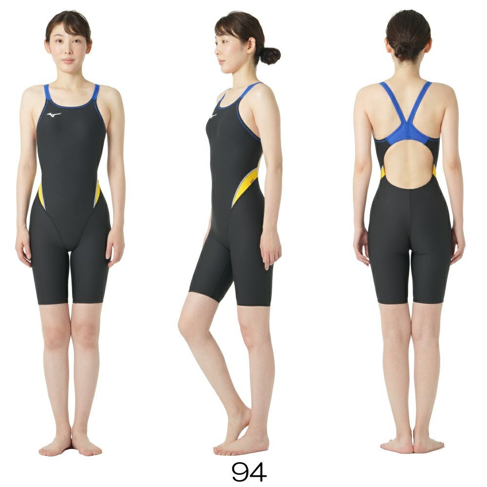 ミズノMIZUNO競泳水着練習用水着レディースエクサースーツハーフスーツオールインワンEXERSUITSU-Fit競泳練習水着2025年春夏モデルN2MGC263