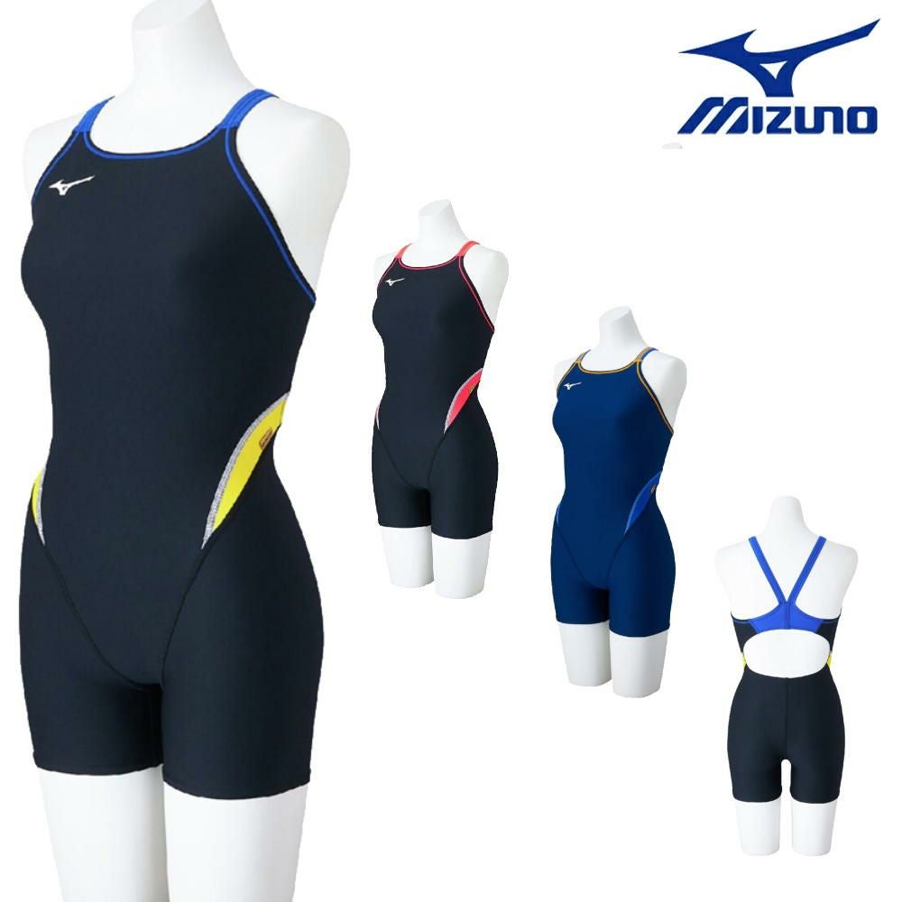 ミズノMIZUNO競泳水着練習用水着レディースエクサースーツミディアムハーフスーツEXERSUITSU-Fit競泳練習水着2025年春夏モデルN2MGC264