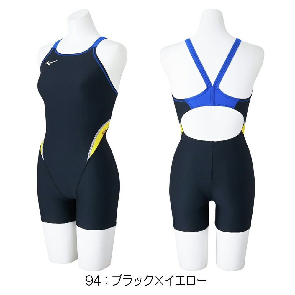 ミズノMIZUNO競泳水着練習用水着レディースエクサースーツミディアムハーフスーツEXERSUITSU-Fit競泳練習水着2025年春夏モデルN2MGC264
