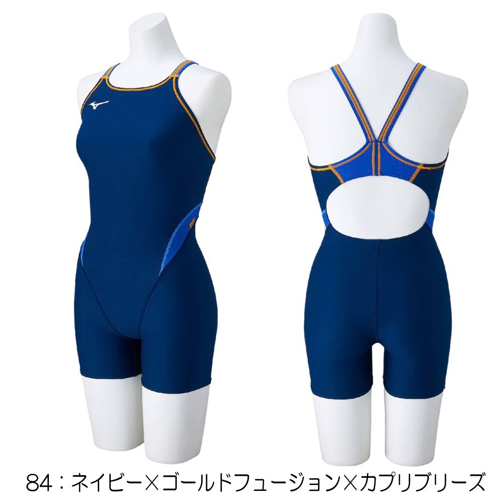ミズノMIZUNO競泳水着練習用水着レディースエクサースーツミディアムハーフスーツEXERSUITSU-Fit競泳練習水着2025年春夏モデルN2MGC264