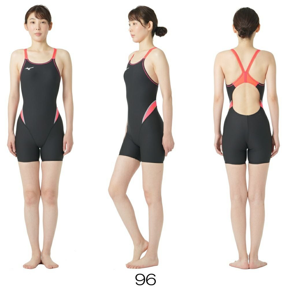 ミズノMIZUNO競泳水着練習用水着レディースエクサースーツミディアムハーフスーツEXERSUITSU-Fit競泳練習水着2025年春夏モデルN2MGC264