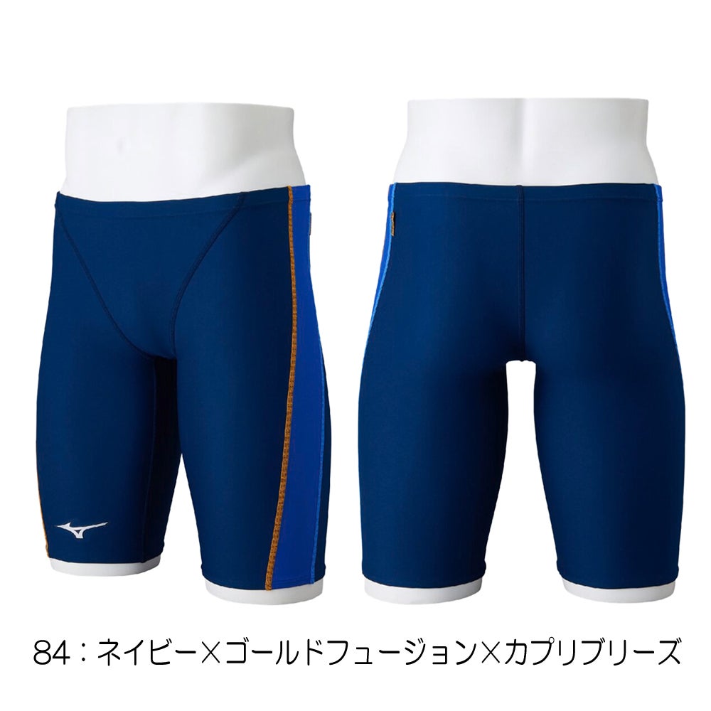 ミズノMIZUNO競泳水着練習用水着メンズエクサースーツハーフスパッツEXERSUITSU-Fit競泳練習水着2025年春夏モデルN2MBC063