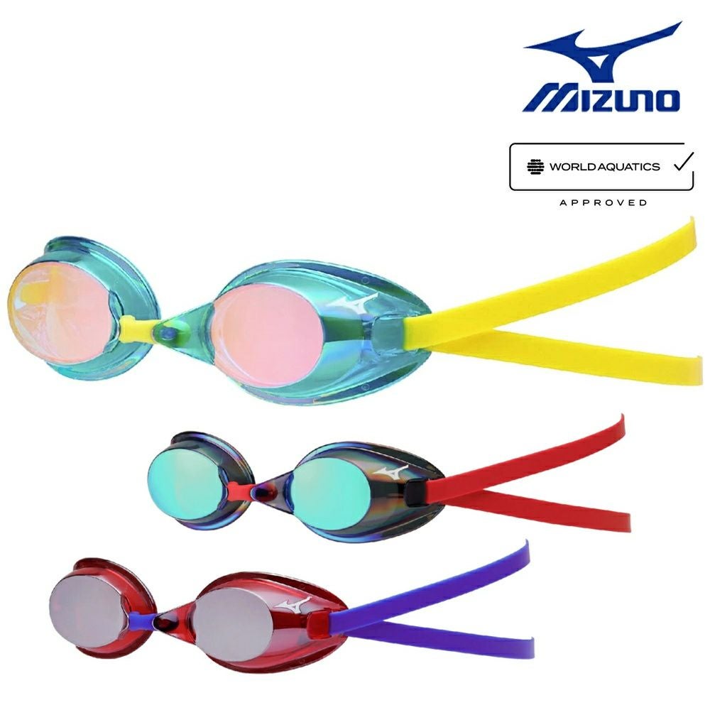 MARKER セミフレームレスミラーゴーグル 新品未使用品 ミズノ MIZUNO 水泳 限定ゴーグル ミラーレンズ ノンクッションタイプ