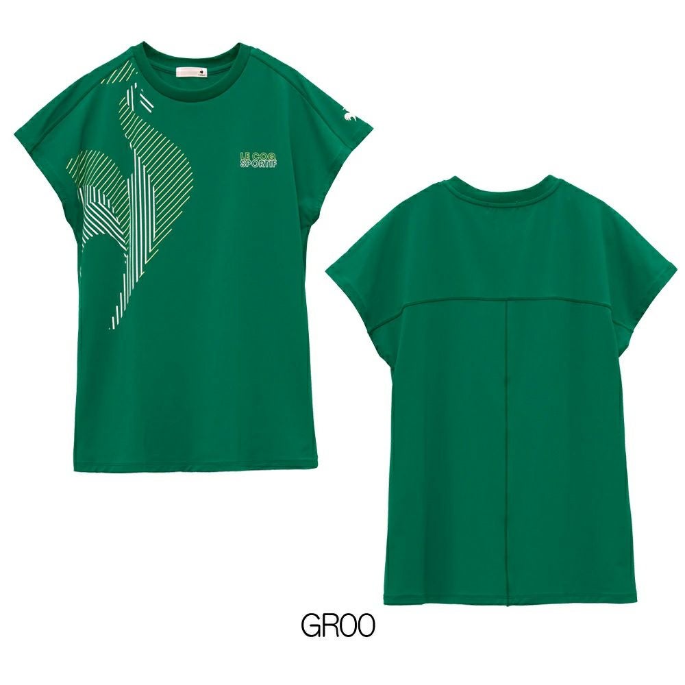 ルコックスポルティフlecoqsportif接触冷感フレンチスリーブシャツレディーススポーツウェア女性2025年春夏モデルLT5SHT09L