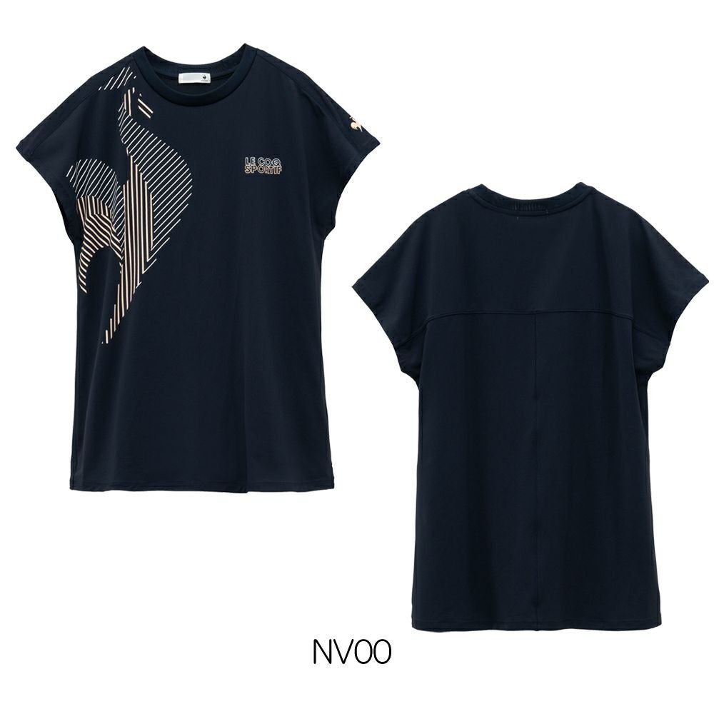 ルコックスポルティフlecoqsportif接触冷感フレンチスリーブシャツレディーススポーツウェア女性2025年春夏モデルLT5SHT09L