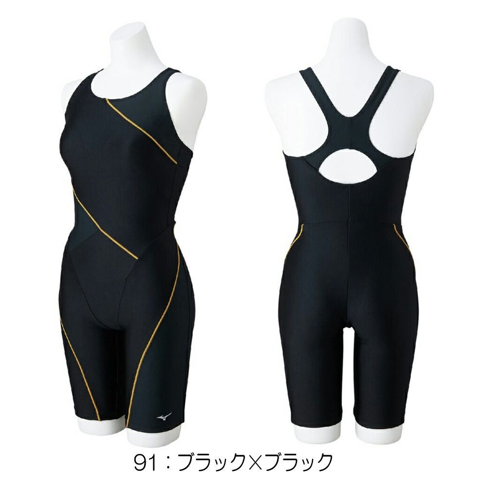 ミズノMIZUNOフィットネス水着レディースSTROKEONEオールインワンパッド付き2025年春夏モデルN2JGC302