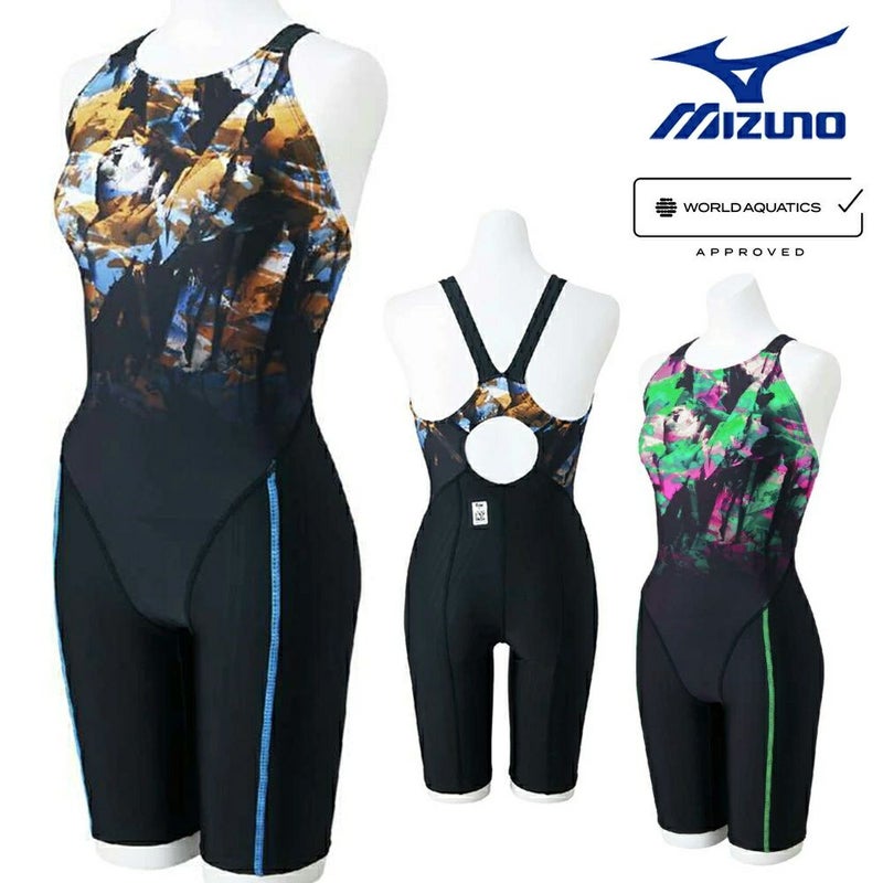 ミズノMIZUNO競泳水着レディースWA承認モデルSTREAMACEハーフスーツマスターズバックオールインワンストリームフィットA2025年春夏モデルN2MGC242finaマークあり