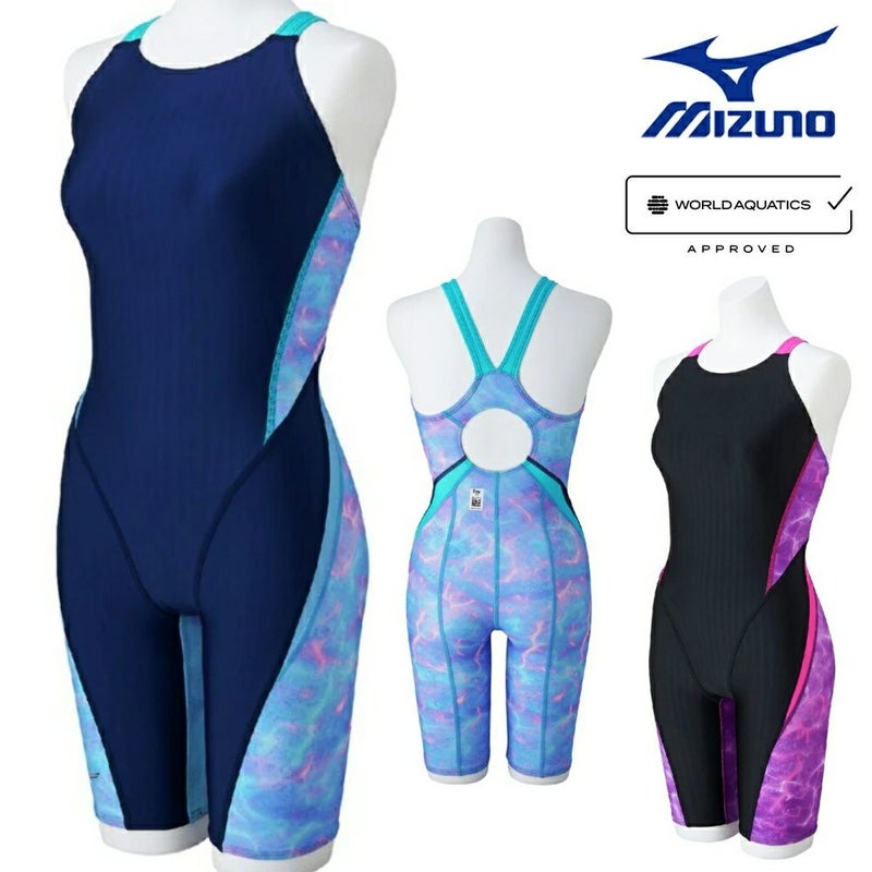 ミズノMIZUNO競泳水着レディースWA承認モデルSTREAMACEハーフスーツマスターズバックオールインワンストリームフィットA2025年春夏モデルN2MGC243finaマークあり