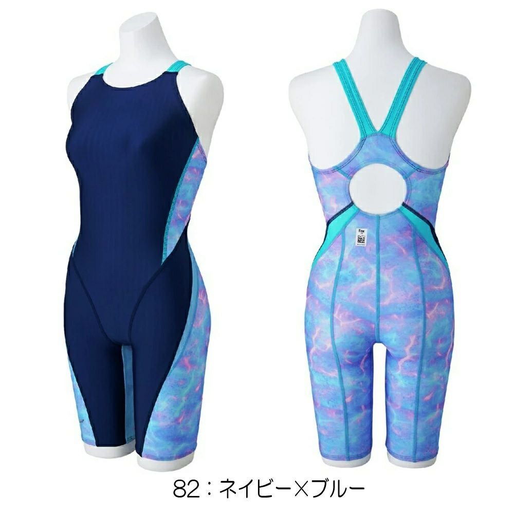 ミズノMIZUNO競泳水着レディースWA承認モデルSTREAMACEハーフスーツマスターズバックオールインワンストリームフィットA2025年春夏モデルN2MGC243finaマークあり