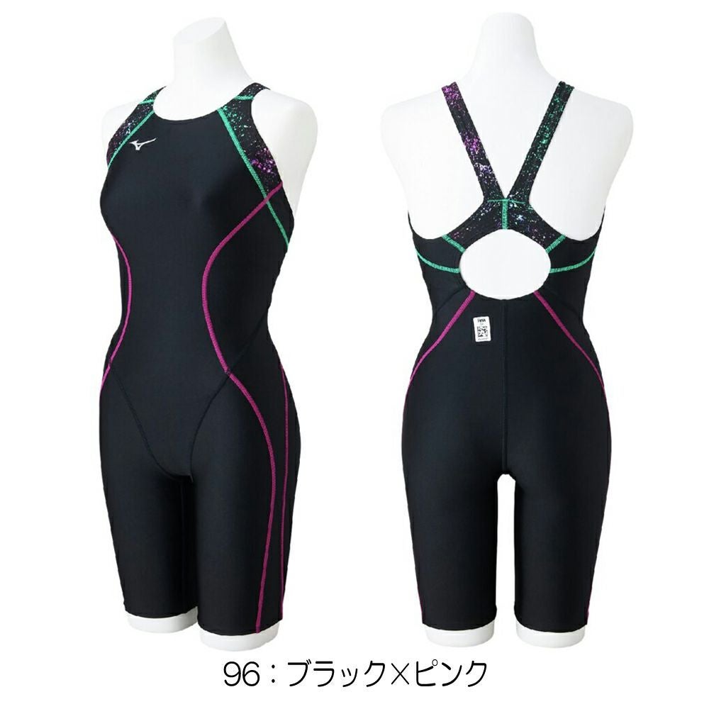 ミズノMIZUNO競泳水着レディースWA承認モデルSTLalaハーフスーツマスターズバックオールインワン2025年春夏モデルN2MGC246finaマークあり