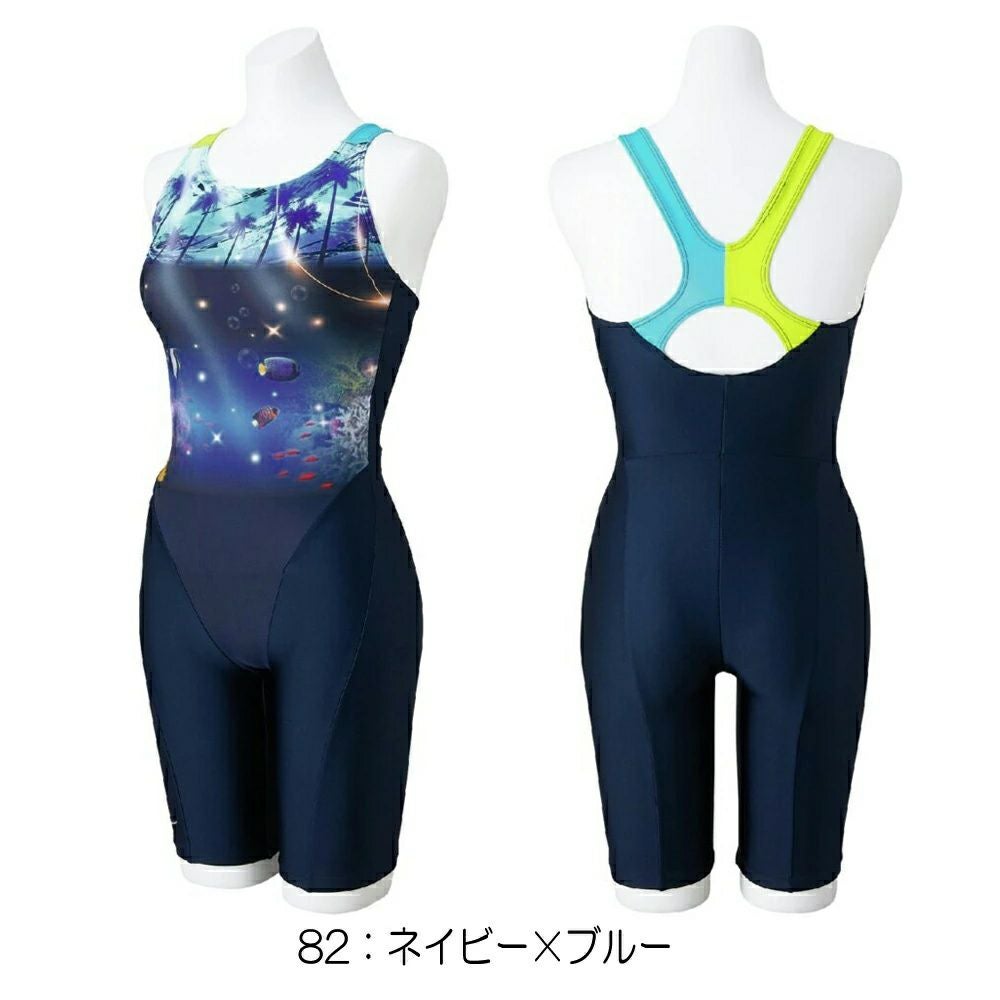 ミズノMIZUNOフィットネス水着レディースSTROKEONEオールインワンパッド付き2025年春夏モデルN2JGC305