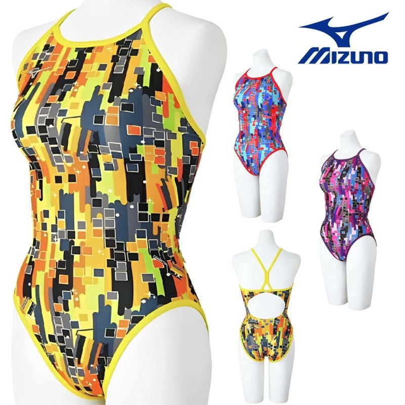 ミズノMIZUNO競泳水着練習用水着レディースエクサースーツミディアムカットEXERSUITSU-FitRiCollection池江璃花子競泳練習水着2025年春夏モデルN2MAC267