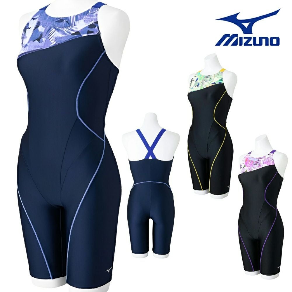 ミズノMIZUNOフィットネス水着レディースSTROKEONEオールインワンパッド付き2025年春夏モデルN2JGC307