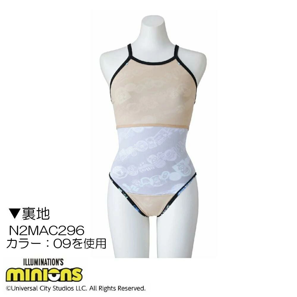 ミズノMIZUNO競泳水着レディース練習用エクサースーツミディアムカットEXERSUITSU-FitミニオンズMINIONS2025年春夏モデルN2MAC296