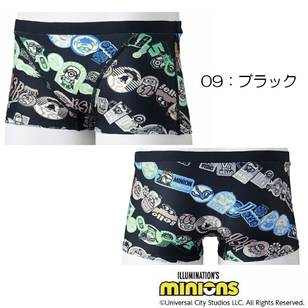 ミズノMIZUNO競泳水着メンズ練習用エクサースーツショートスパッツEXERSUITSU-FitミニオンズMINIONS2025年春夏モデルN2MBC096