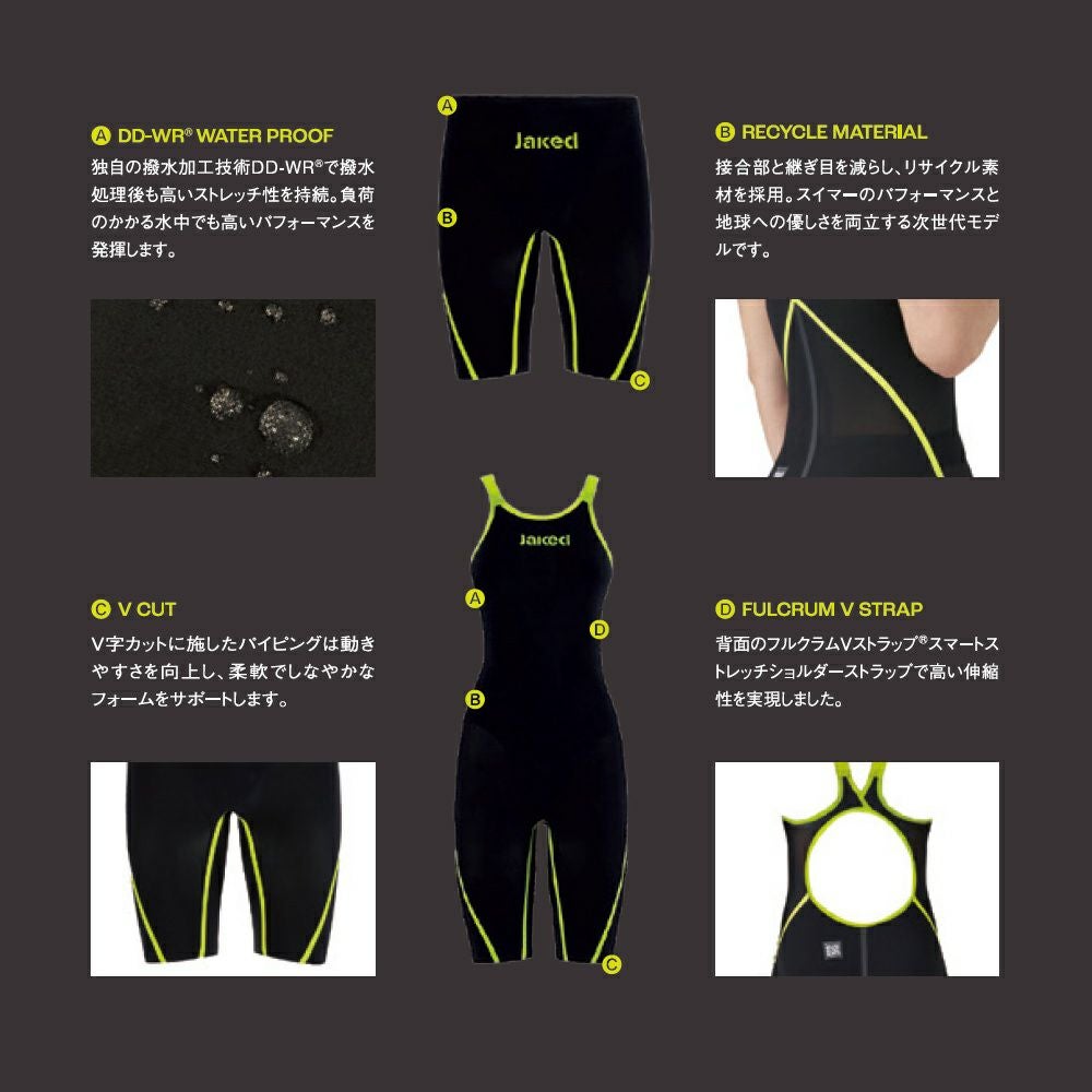 Jakedジャケッド競泳水着レディースWA承認J-EKOOPENBACKジェイエコクローズバック820126F